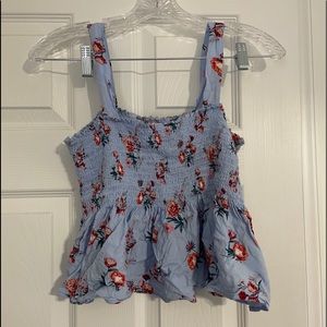 Floral crop tank top